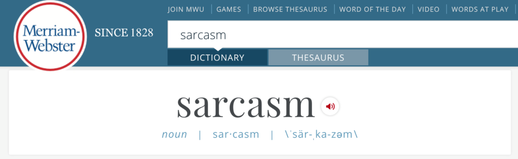 Photo of Merriam-Webster Website